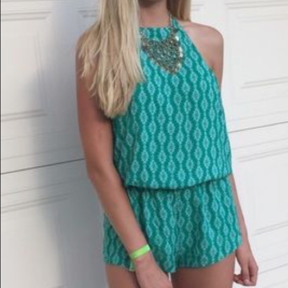 Honey Punch Pants - 🍃NWT HONEY PUNCH Green Romper